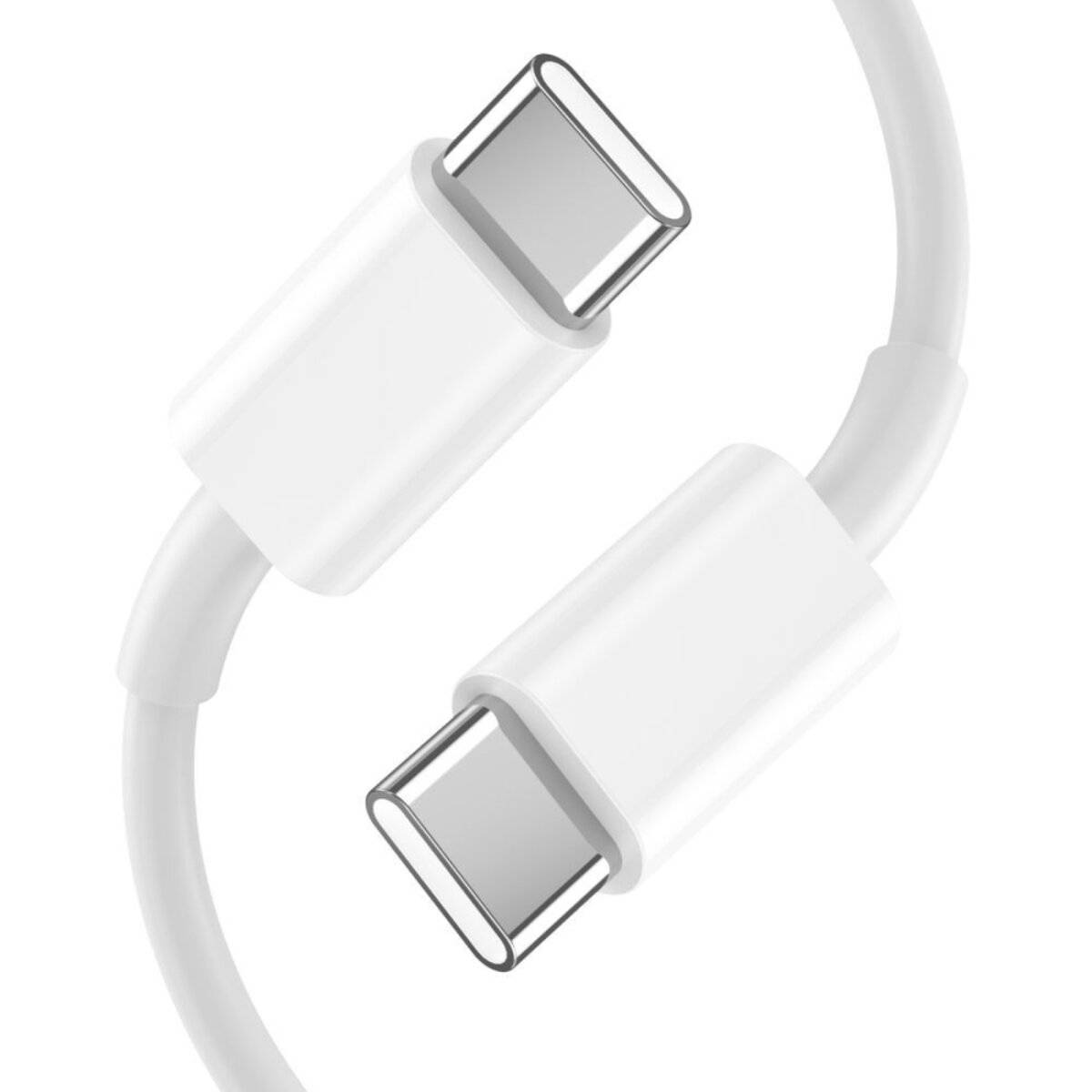 Tech-Protect C20W USB-C PD 20W / USB-A QC 3.0 Netzwerkladegerät USB-C-Kabel – Weiß