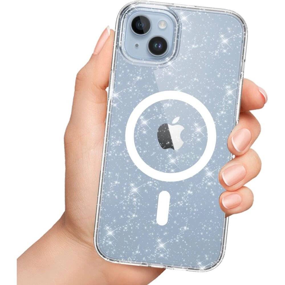 Tech-Protect FlexAir Hybrid MagSafe Hülle iPhone 13 / 14 – transparent glitzernd