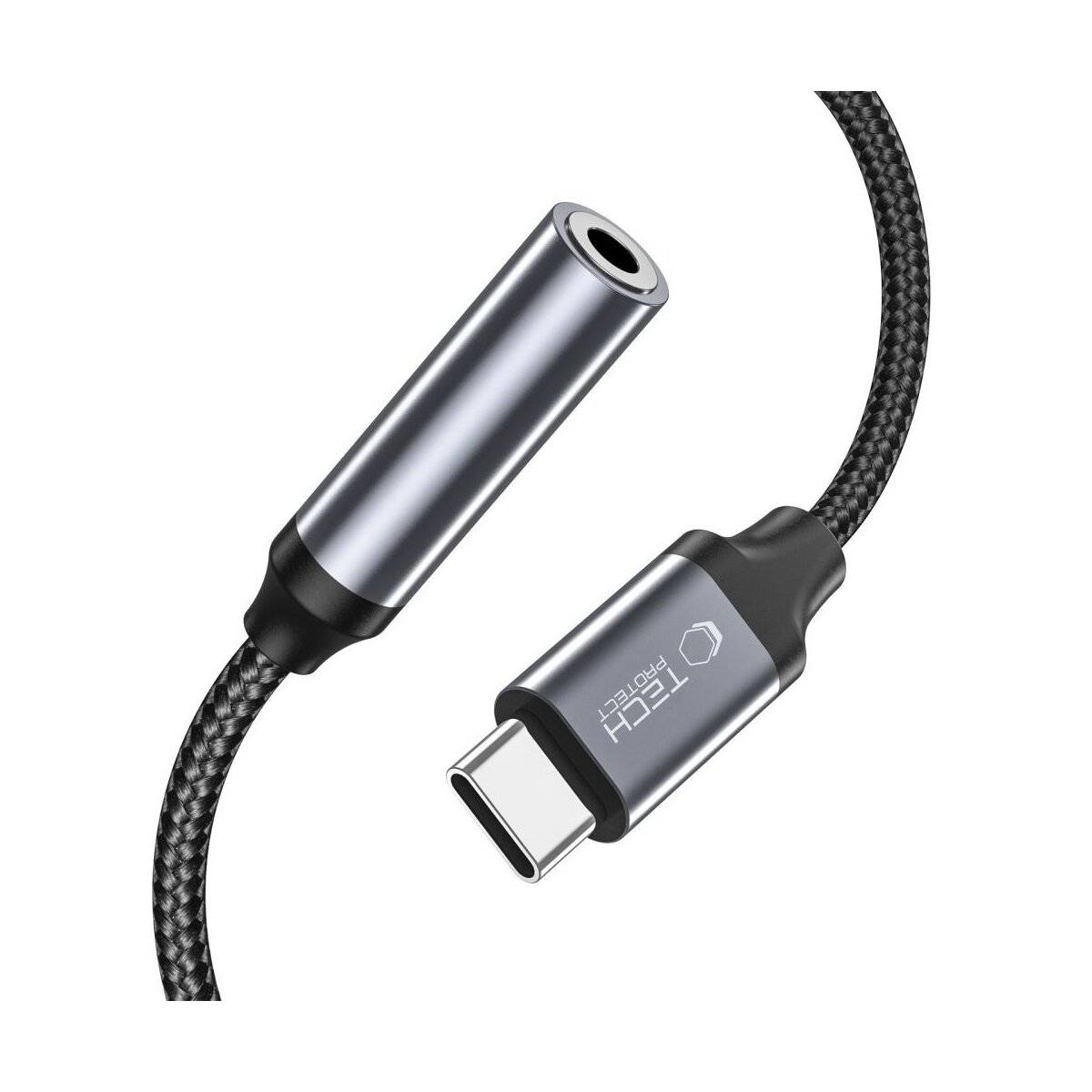 Tech-Protect UltraBoost USB-C / 3,5-mm-Miniklinken-Adapter – Schwarz