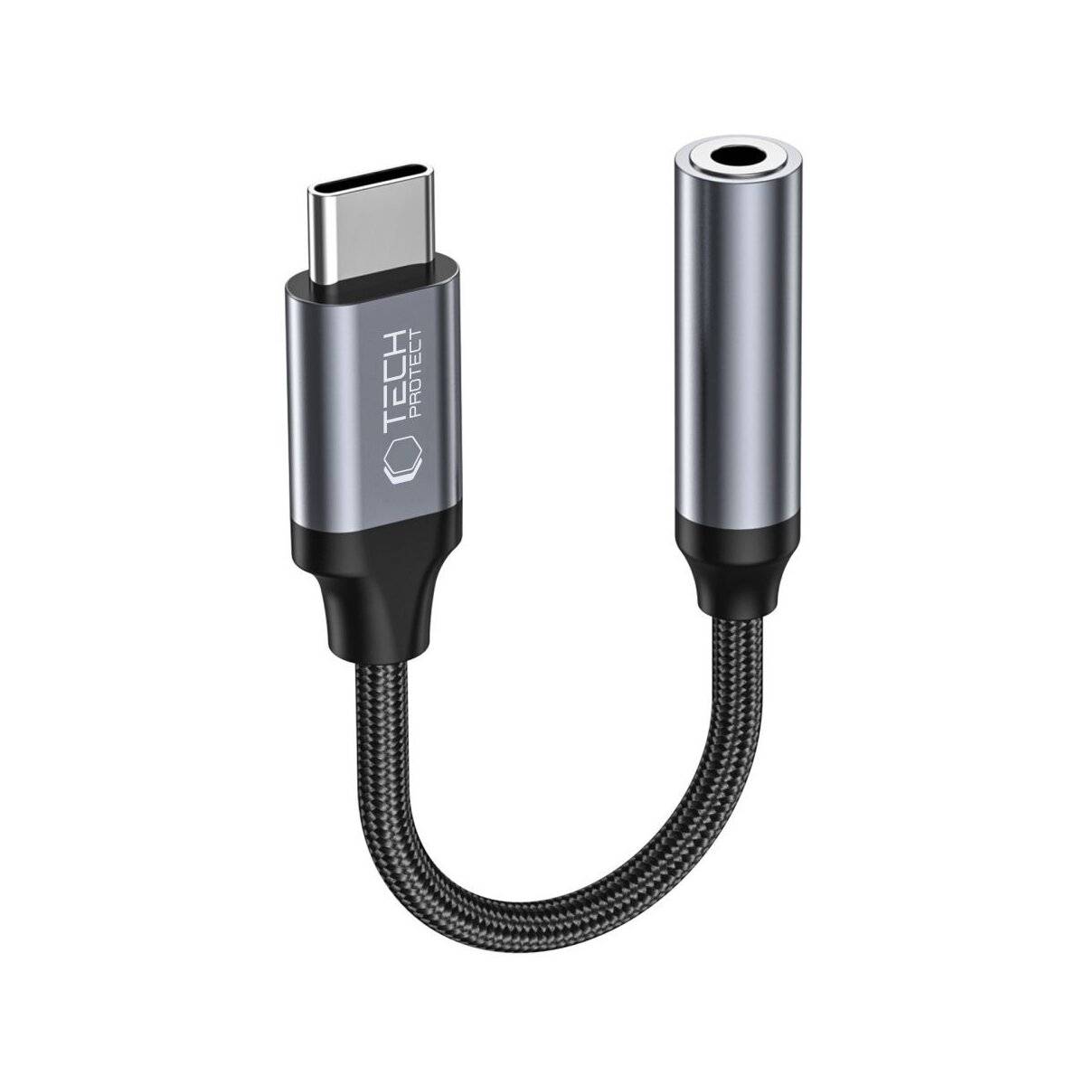 Tech-Protect UltraBoost USB-C / 3,5-mm-Miniklinken-Adapter – Schwarz