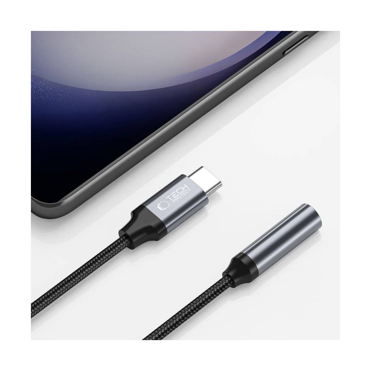 Tech-Protect UltraBoost USB-C / 3,5-mm-Miniklinken-Adapter – Schwarz