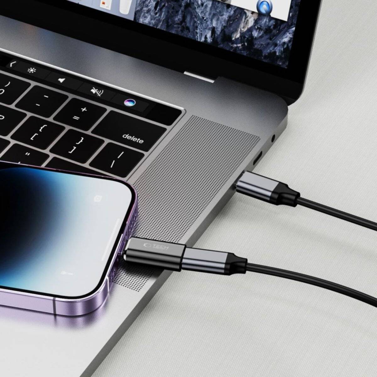 Tech-Protect UltraBoost Lightning Stecker / USB-C Buchse Adapter – Schwarz