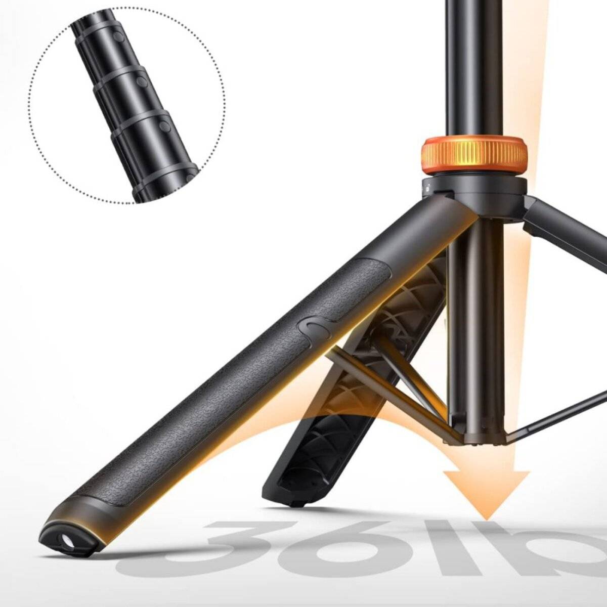 Tech-Protect L03S Bluetooth Selfie Stick Fernbedienung, Stativ bis 148 cm 180 Kopf – Schwarz