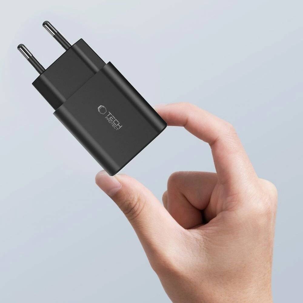Tech-Protect NC30W USB-C PD 30W / USB-A QC 3.0 Netzwerkladegerät – Weiß