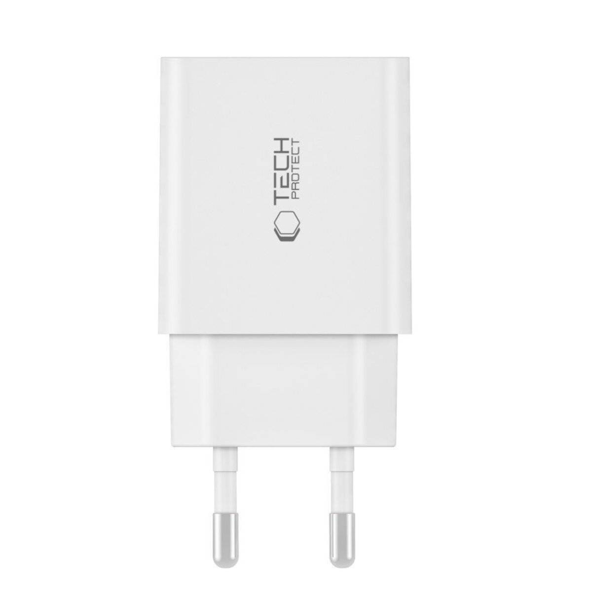 Tech-Protect C35W 2x USB-C PD 35W Netzwerkladegerät USB-C/USB-C-Kabel – Weiß