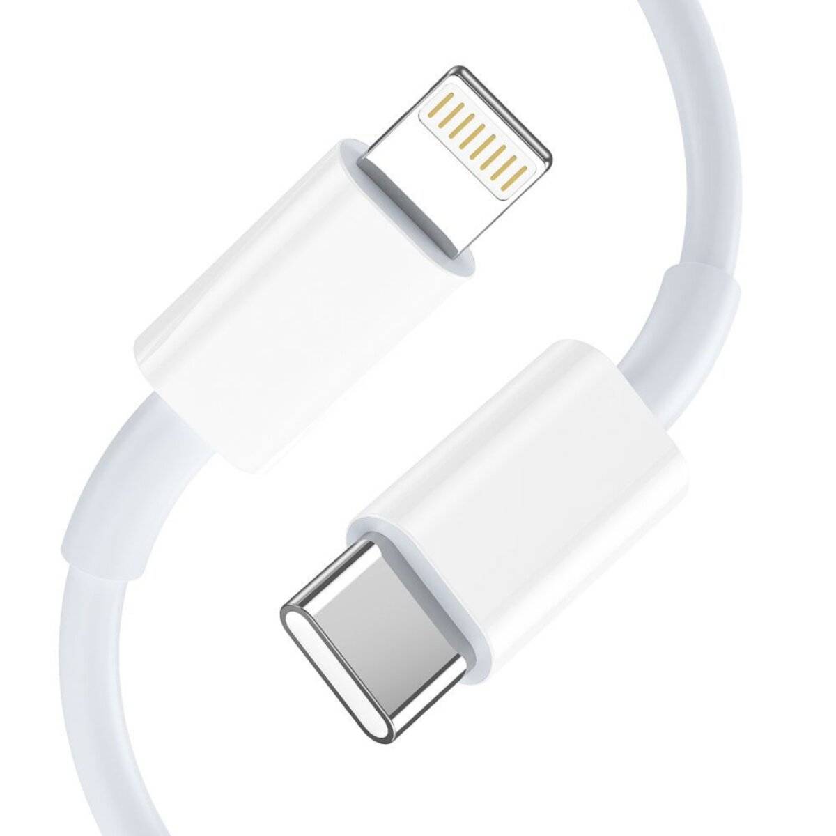Tech-Protect C35W 2x USB-C PD 35W Netzwerkladegerät USB-C/ Lightning Kabel – Weiß