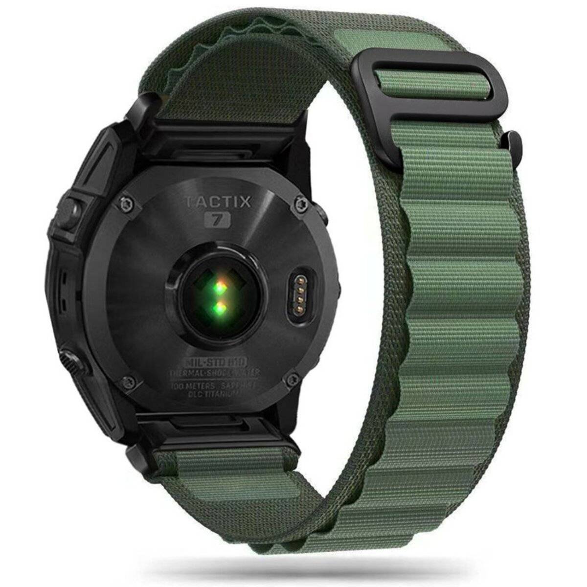 Tech-Protect Nylon Pro Strap Armband für Garmin Fenix 5 / 6 / 6 Pro / 7 Dunkelgrün