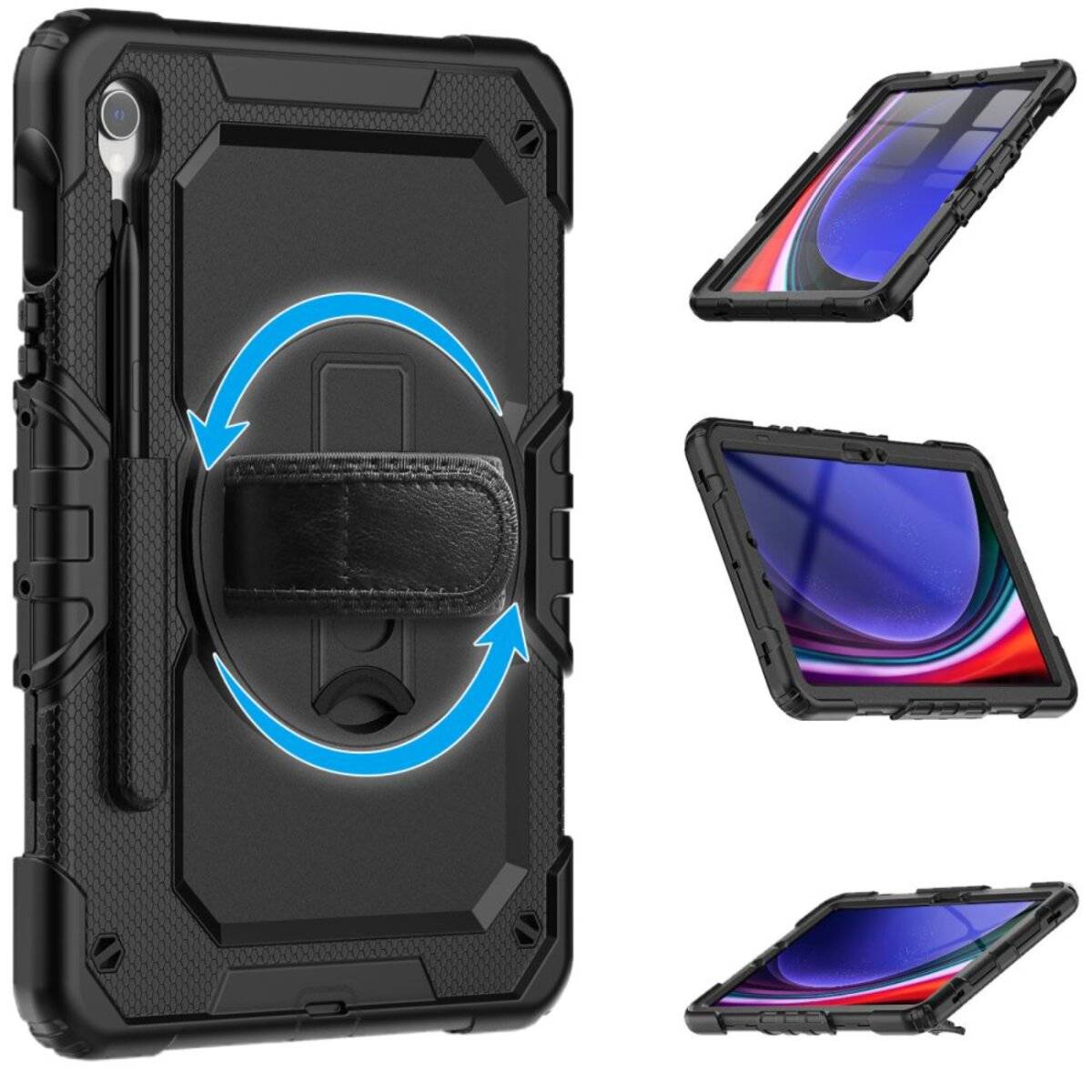 Tech-Protect Solid360 Hülle Samsung Galaxy Tab S9 FE 10,9″ X510 / X516B - Schwarz