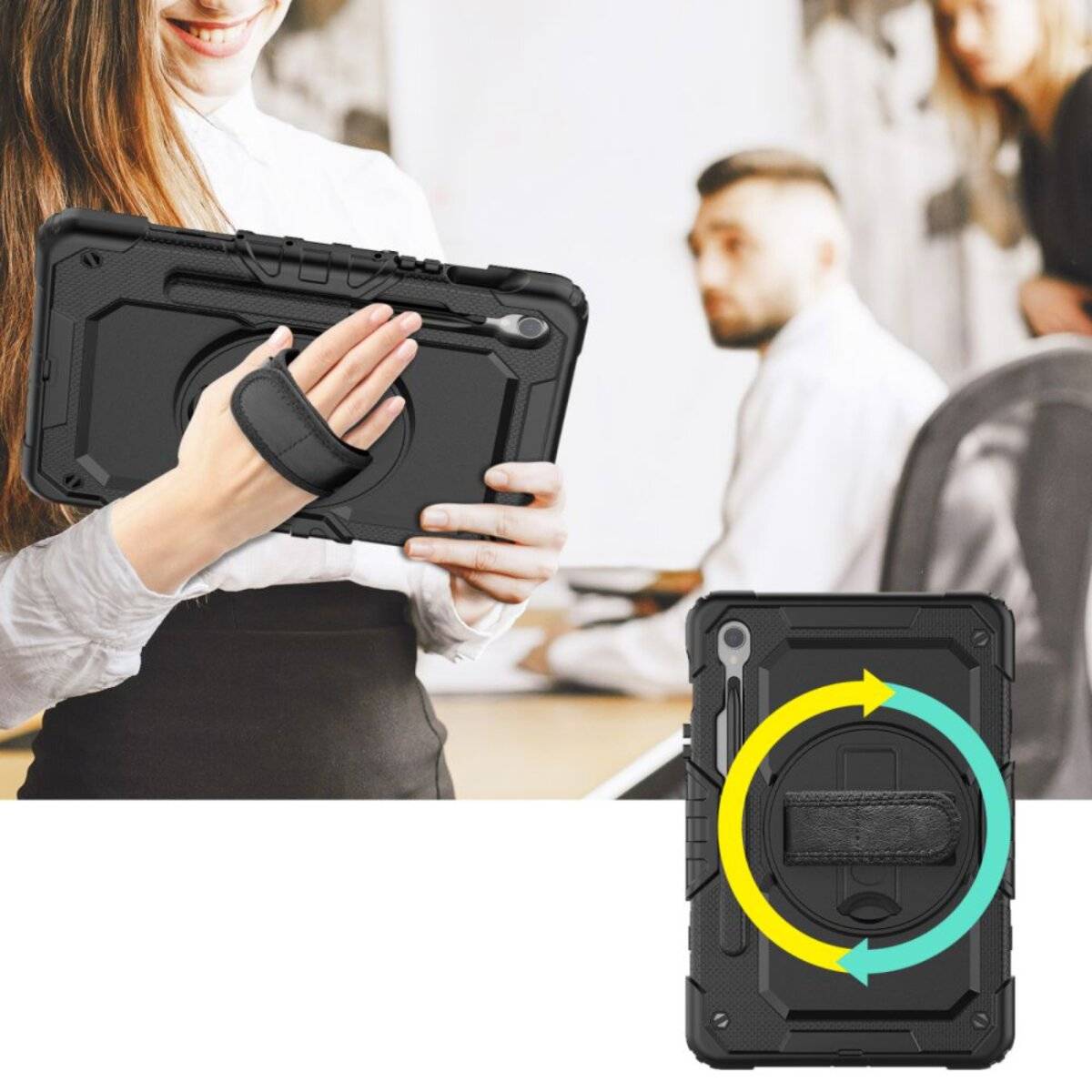 Tech-Protect Solid360 Hülle Samsung Galaxy Tab S9 FE 10,9″ X510 / X516B - Schwarz
