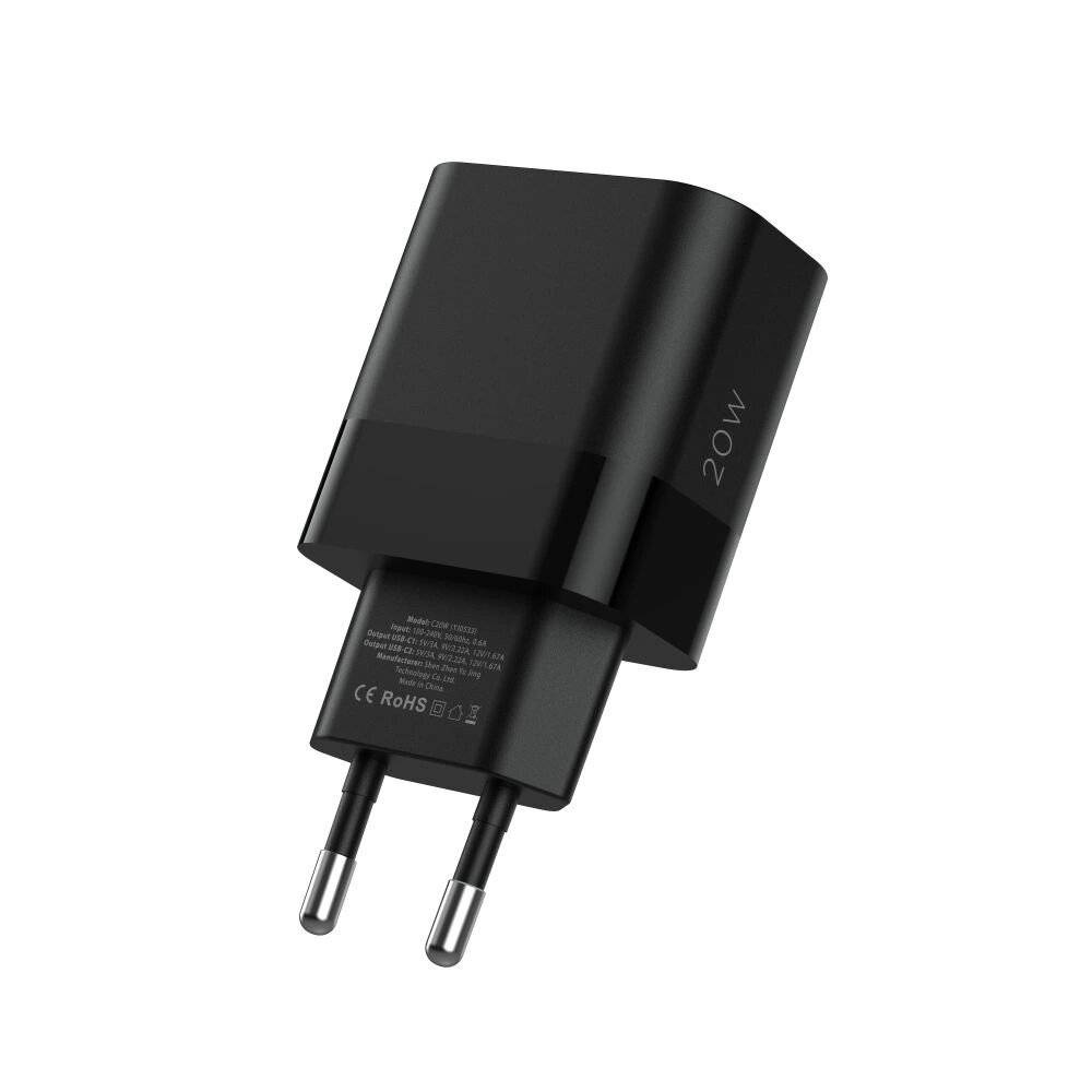 Tech-Protect C20W Netzladegerät 2x USB-C PD 20W - Schwarz