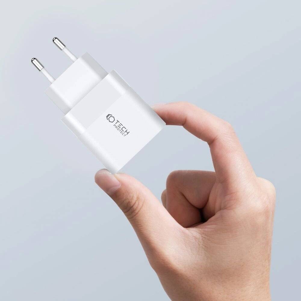Tech-Protect C20W Netzladegerät 2x USB-C PD 20W - Schwarz