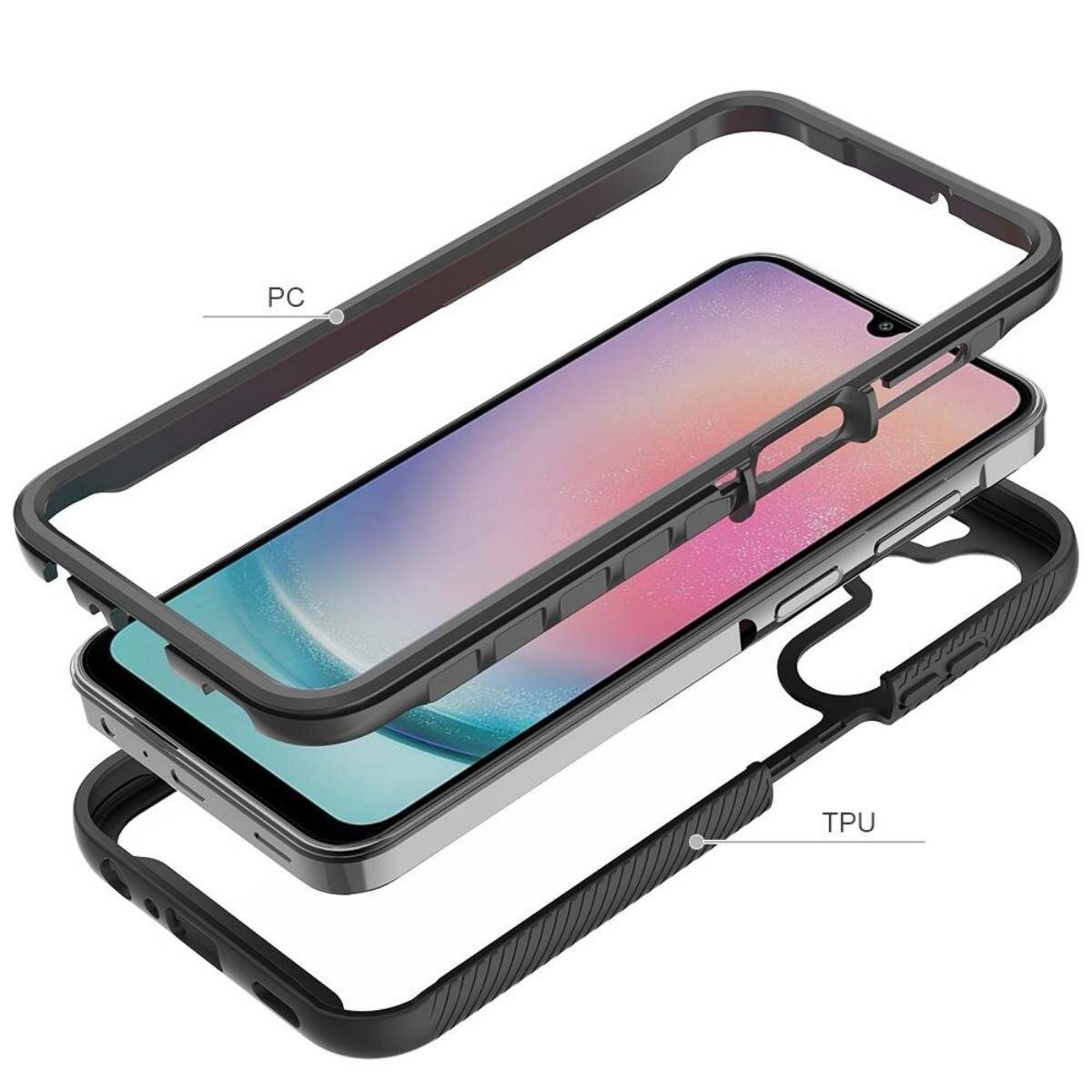 Tech-Protect Defense360 Hülle Samsung Galaxy A25 5G - Schwarz