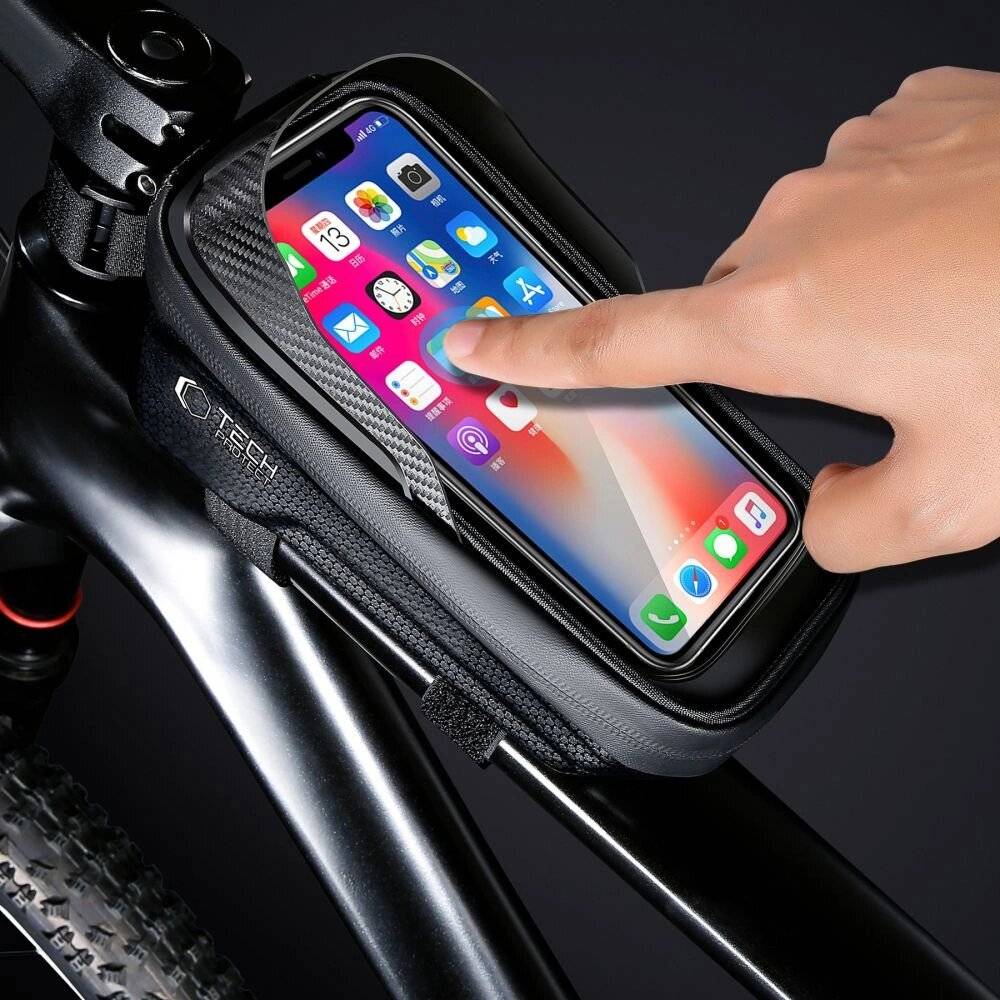 Tech-Protect V2 Fahrradtasche Platz 1-Liter-Telefon – Schwarz