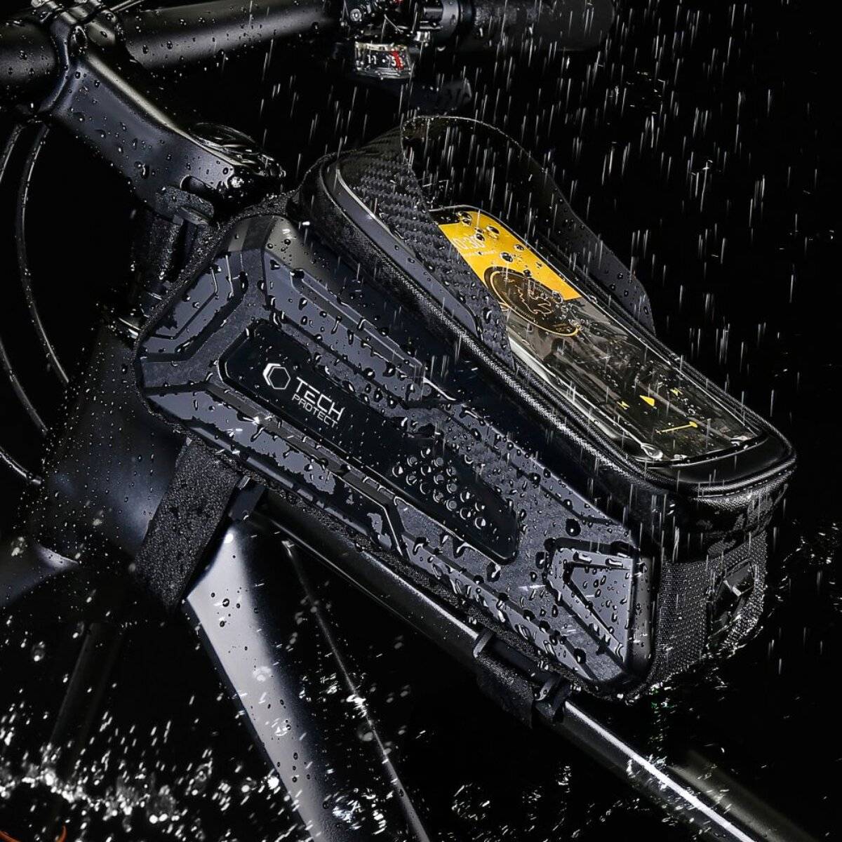 Tech-Protect V2 Fahrradtasche Platz 1,2-l-Telefon – Schwarz