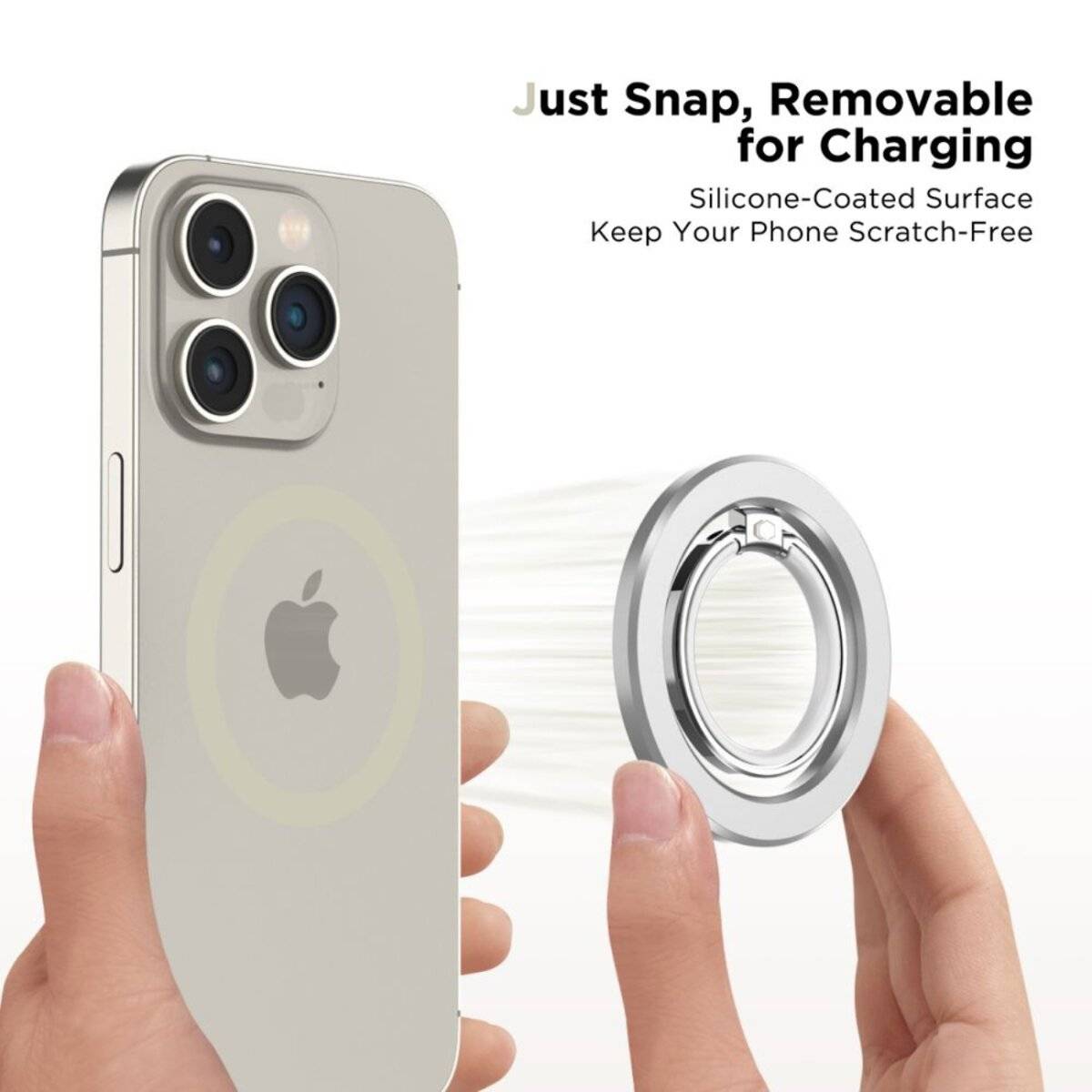 Tech-Protect MMR300 Magnethalter/Ring MagSafe – Silber