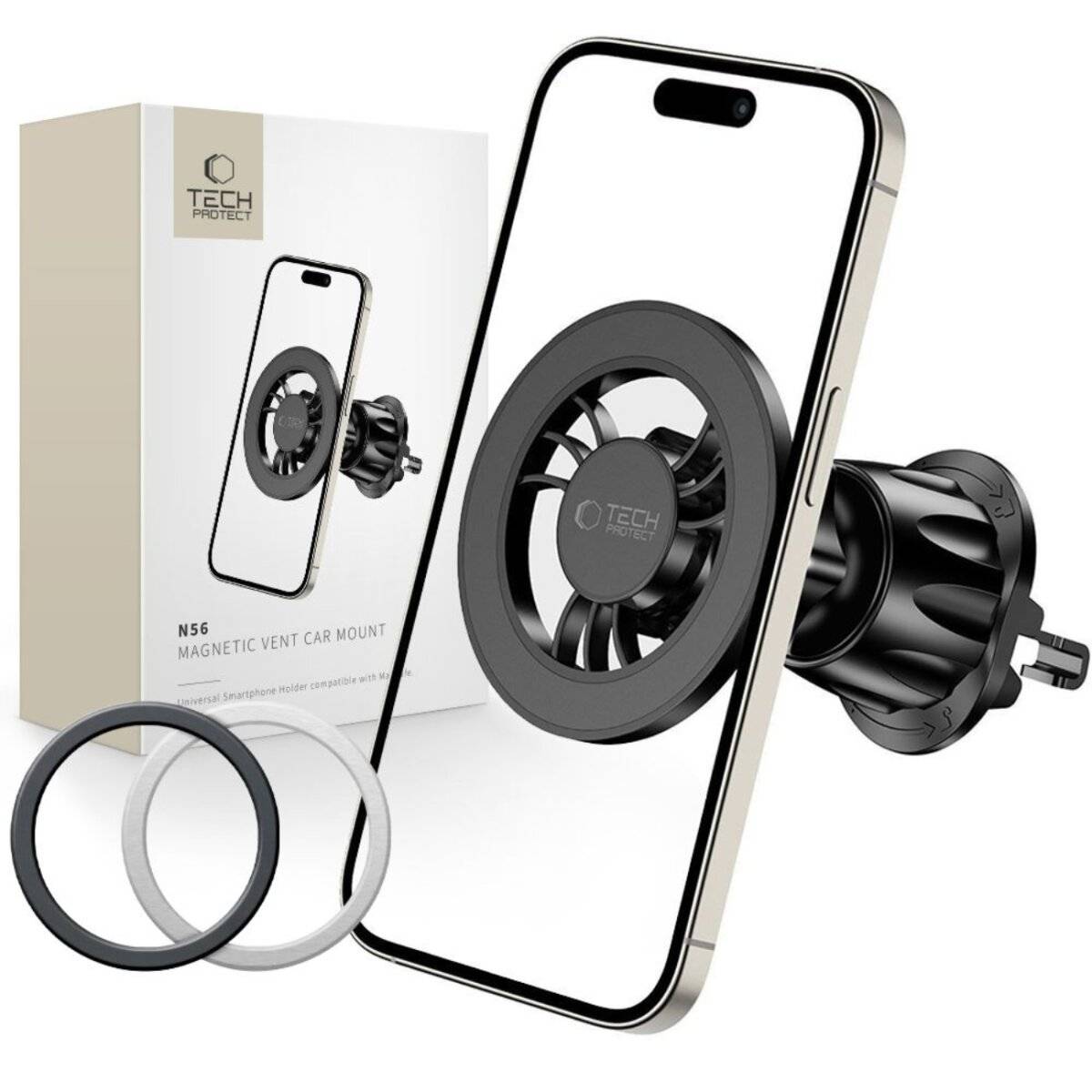 Magnetische Autotelefonhalterung Tech-Protect N56 MagSafe Lüftungsschlitze – Schwarz