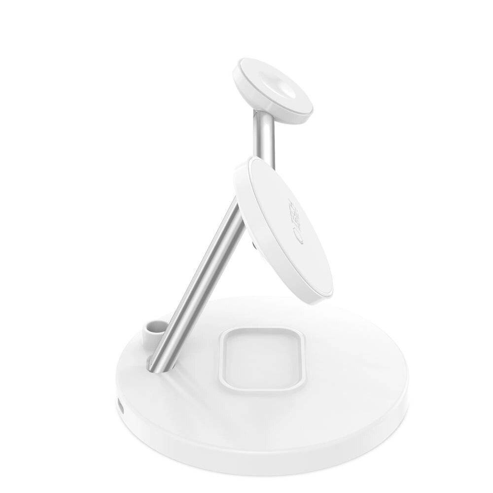 Tech-Protect QI15W-A35 3in1 induktives Ladegerät MagSafe Telefon / AirPods Apple Watch – Weiß