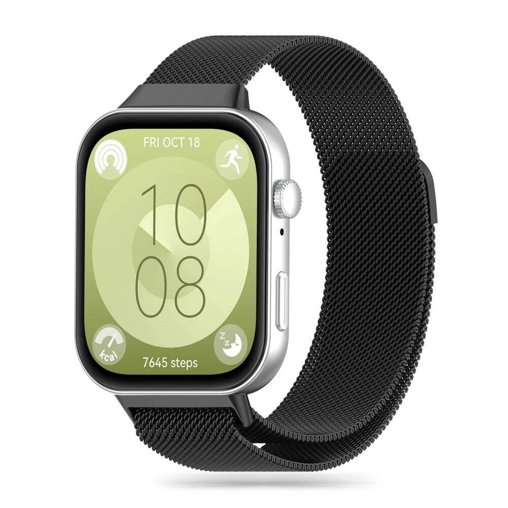 Tech-Protect MilaneseBand-Armband Huawei Watch Fit 3 – Schwarz