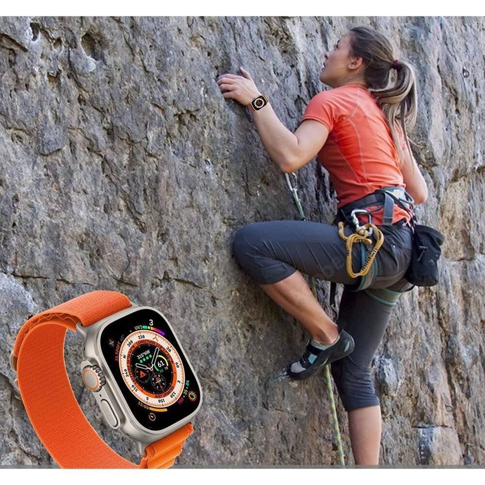 Tech-Protect Nylon Pro Armband Apple Watch 4 / 5 6 7 8 9 SE Ultra 1 2 42/44/45/49 mm – Blau-Grau