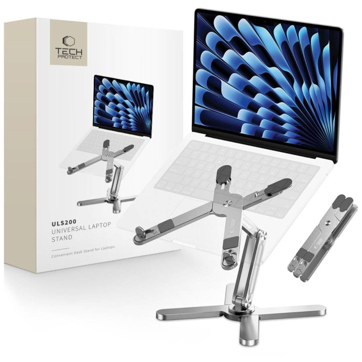 Tech-Protect ULS200 Ständer, universell Laptops bis 16 Zoll – Silber