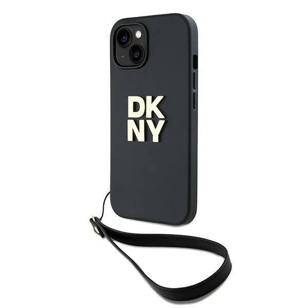DKNY Wrist Strap Stock Logo Hülle iPhone 14 / 15 13 – Schwarz