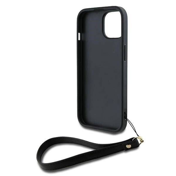 DKNY Wrist Strap Stock Logo Hülle iPhone 15 / 14 13 – Schwarz