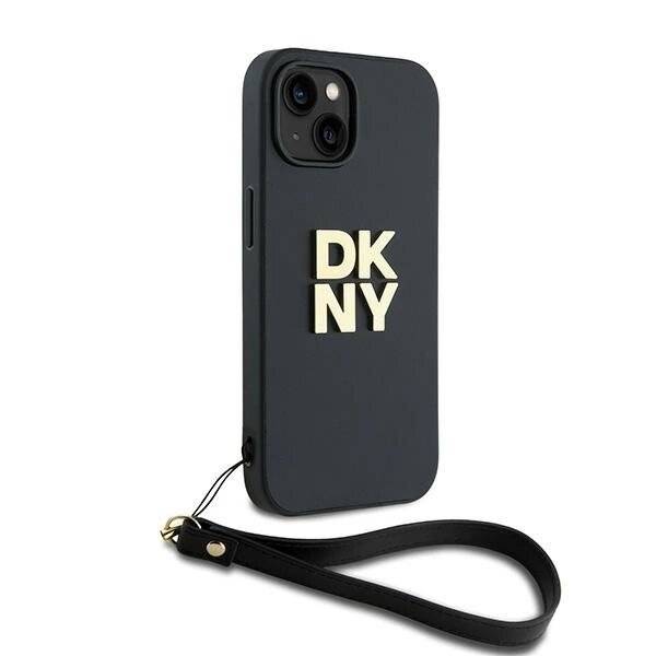 DKNY Wrist Strap Stock Logo Hülle iPhone 15 / 14 13 – Schwarz