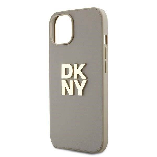 DKNY Wrist Strap Stock Logo Hülle iPhone 15 Plus – Beige