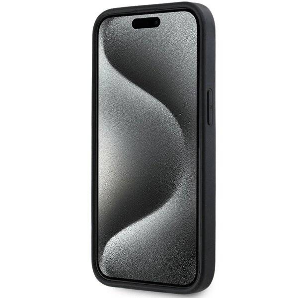 DKNY 3D Rubber Repeat Pattern Hülle iPhone 15 / 14 13 – Schwarz