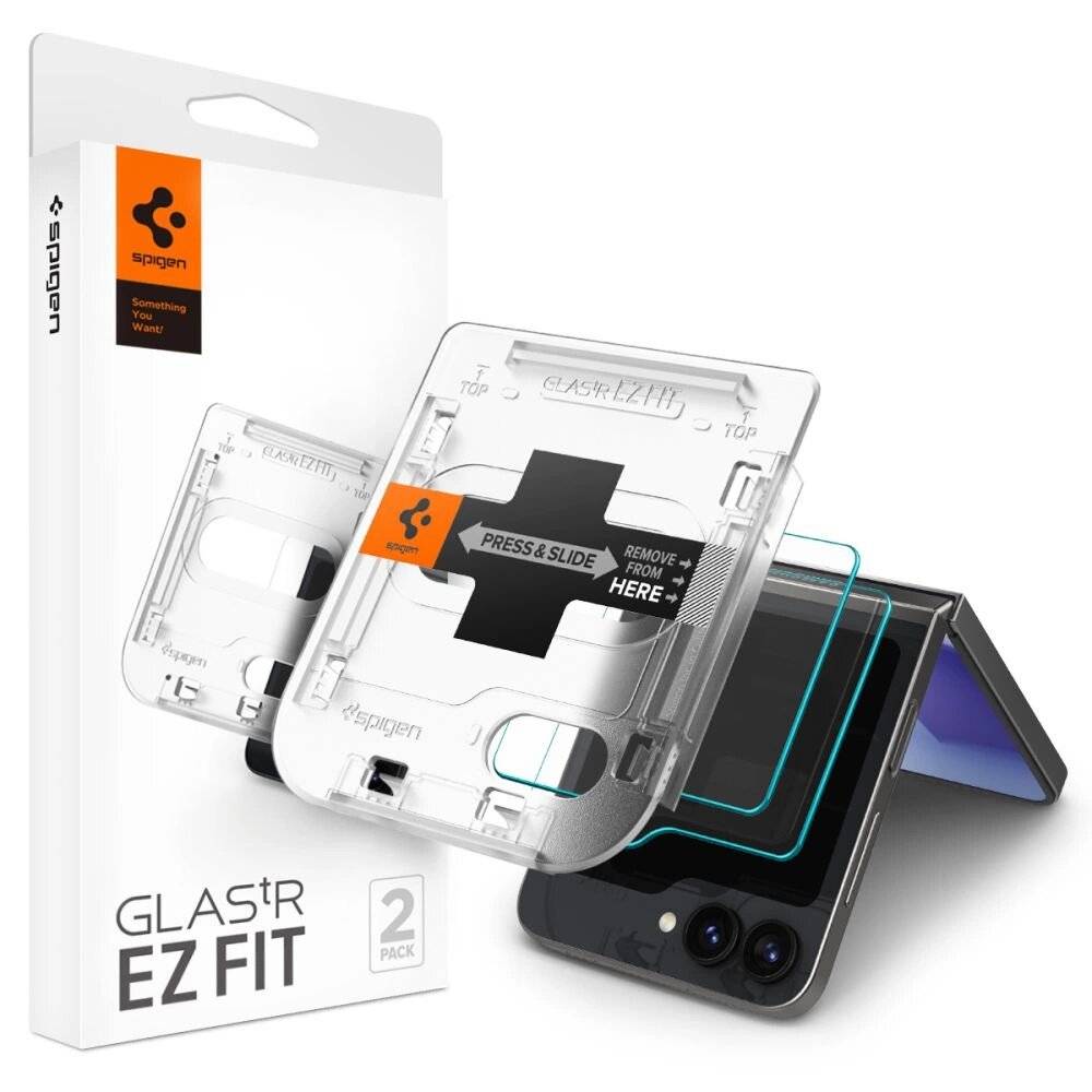 Spigen Glas.tR EZ Fit gehärtetes Glas Samsung Galaxy Z Flip 6 - 2 Stk.
