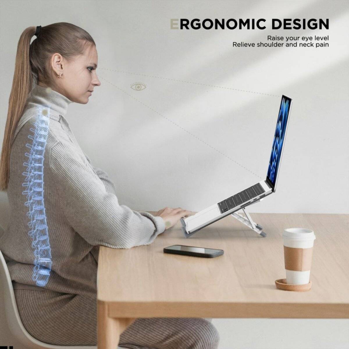 Tech-Protect ULS300 Laptopständer – Silber