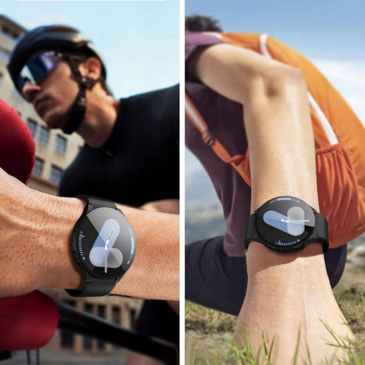 Tech-Protect Defense360 Schutzgehäuse mit Glas Kompatibel mit Samsung Galaxy Watch 7 (44mm) Schwarz
