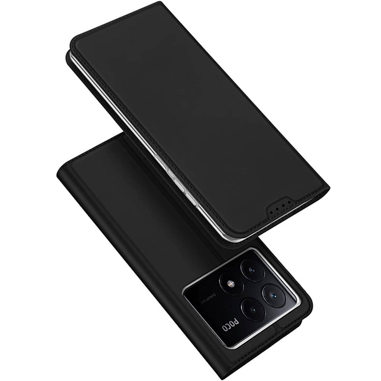 Dux Ducis Skin Pro Hülle Xiaomi Poco X6 5G / Redmi K70E Klappe Kartenfach - Schwarz