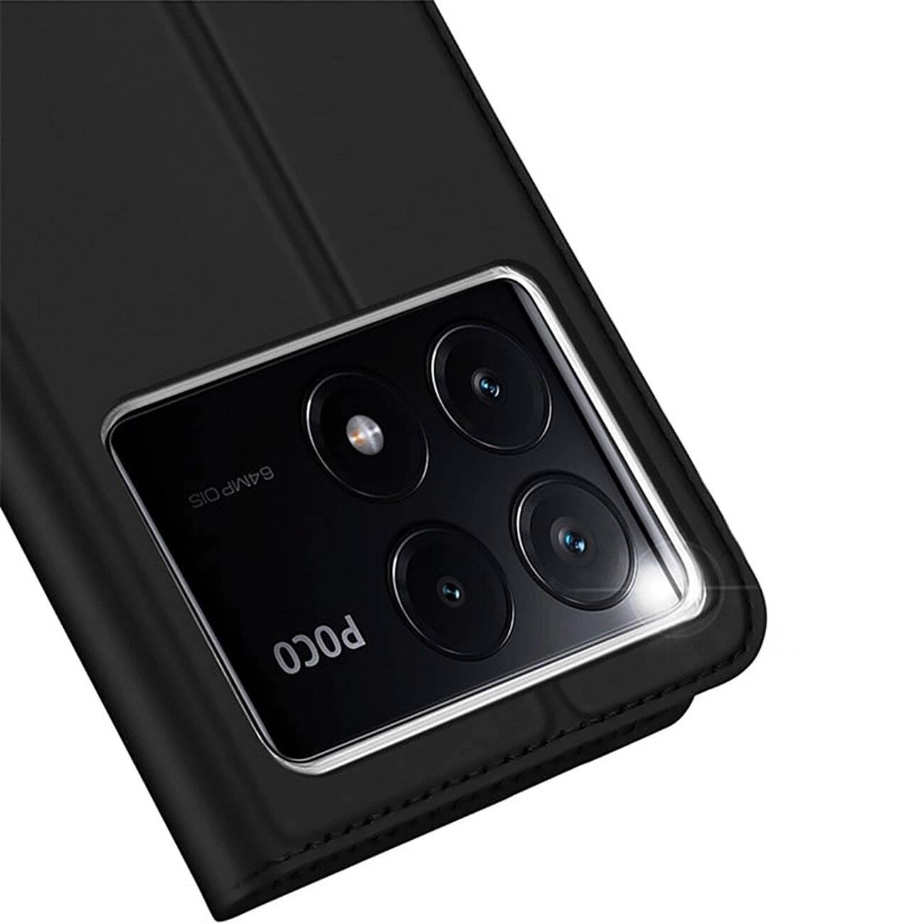 Dux Ducis Skin Pro Hülle Xiaomi Poco X6 5G / Redmi K70E Klappe Kartenfach - Schwarz