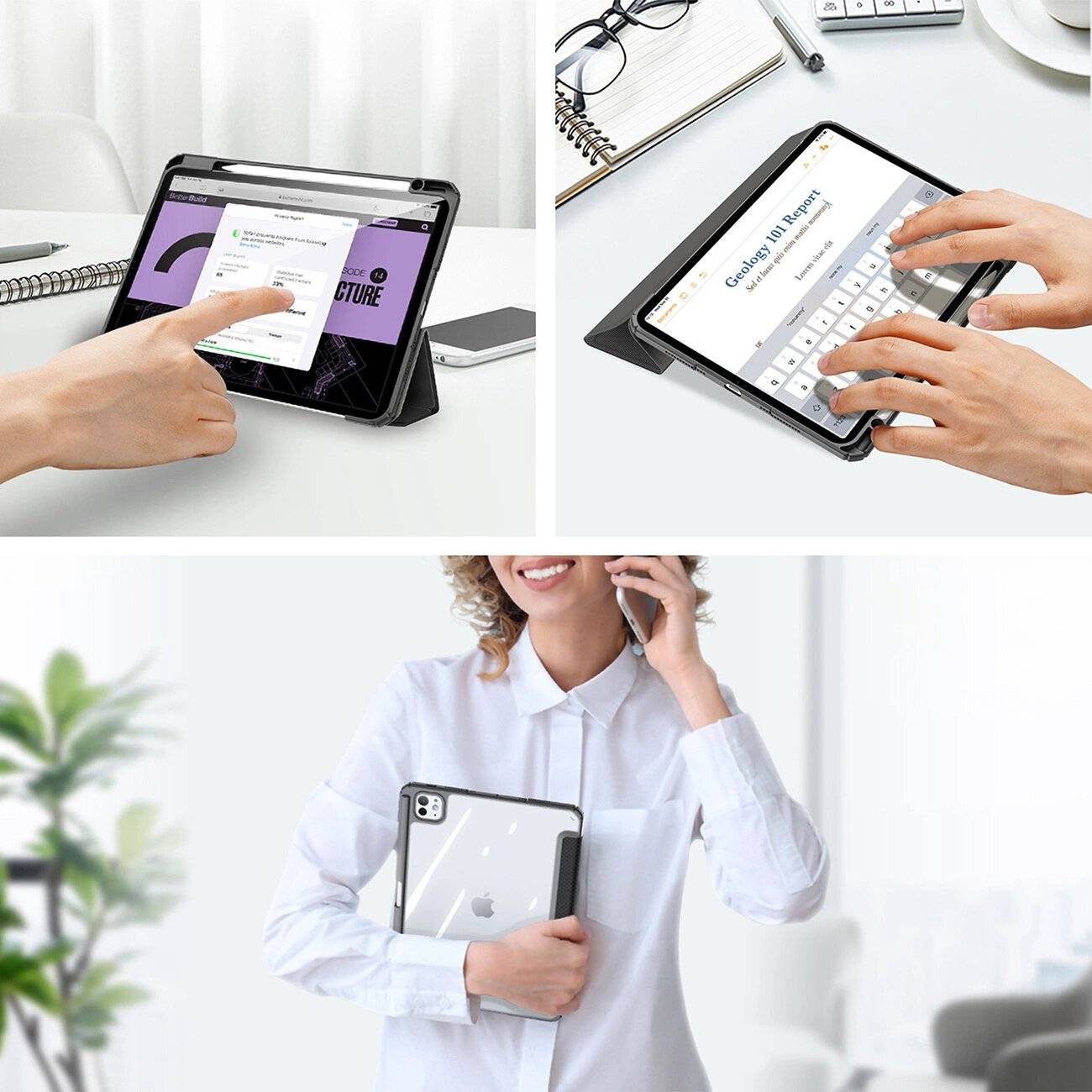 Dux Ducis Toby Hülle Klappe Ständer iPad Pro 11″ 2024 - Schwarz