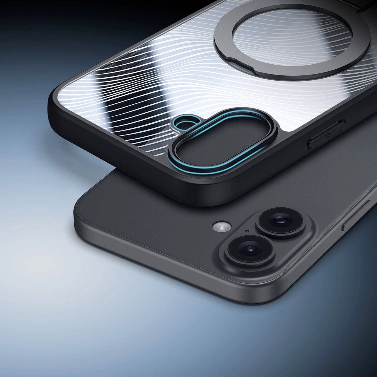 Dux Ducis Aimo Mag Hülle MagSafe Ständer iPhone 16 – Schwarz