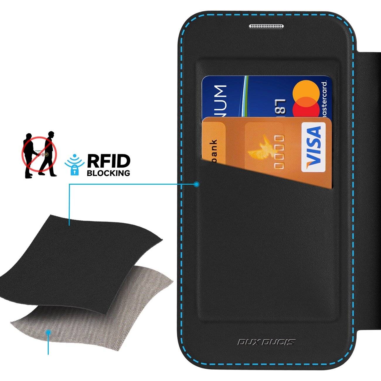 Dux Ducis Skin X Pro Hülle iPhone 16 MagSafe Klappe – Schwarz