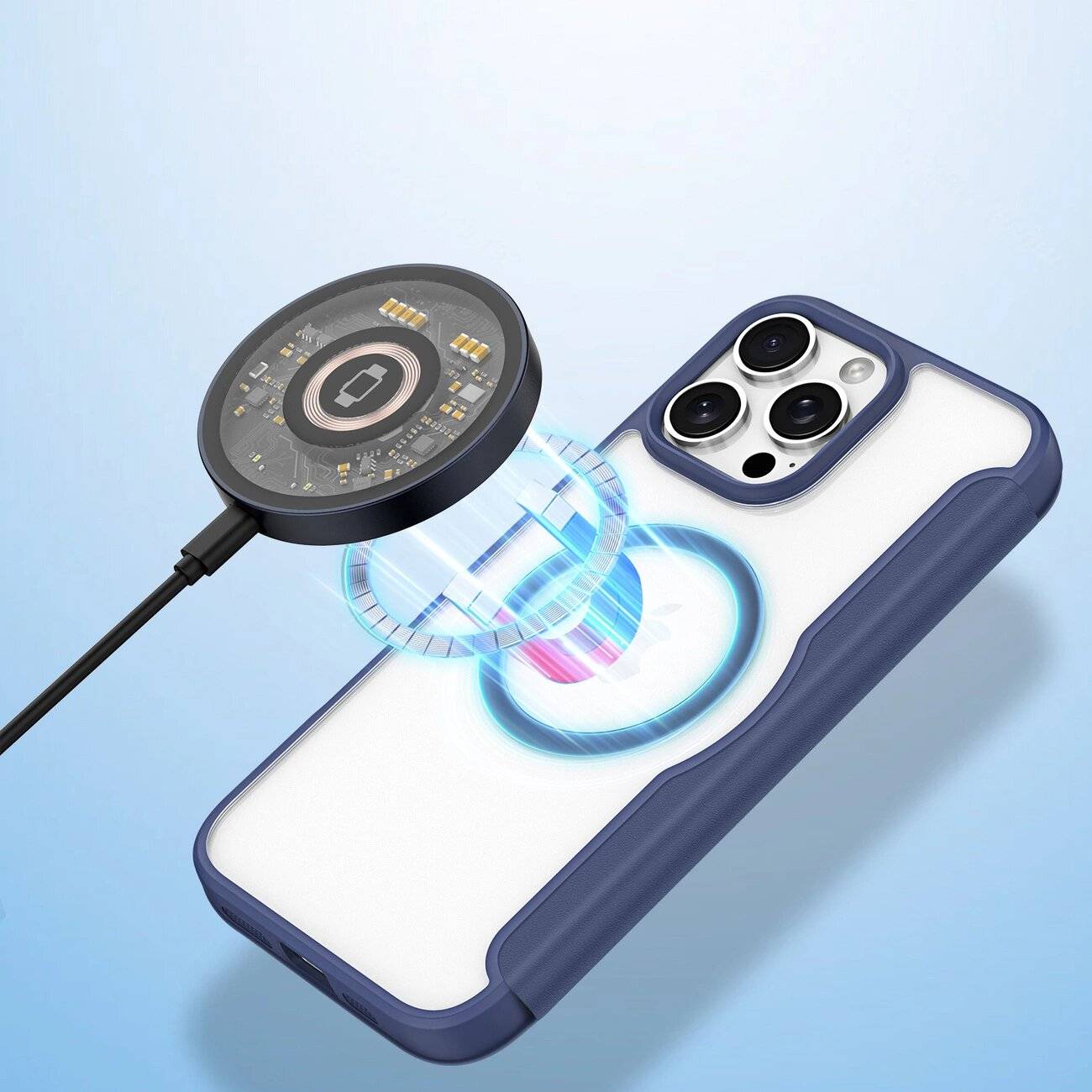 Dux Ducis Skin X Pro Hülle iPhone 16 Max MagSafe Klappe – Blau