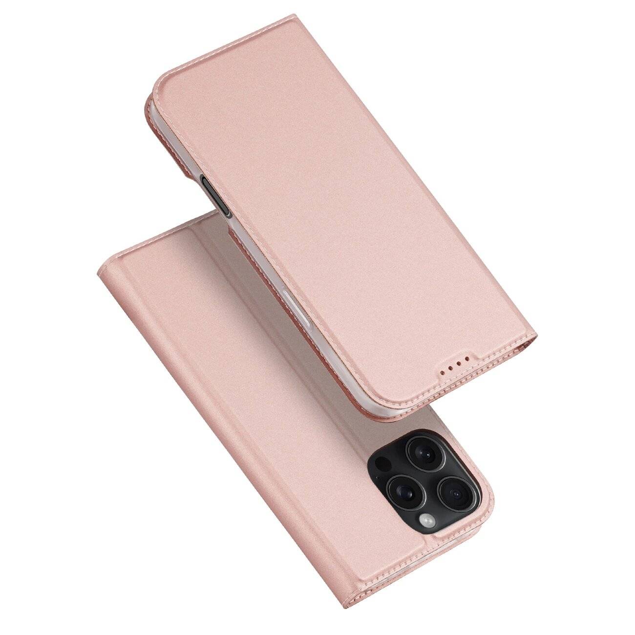 Dux Ducis Skin Pro Hülle iPhone 16 Klappe Kartenfach – Pink