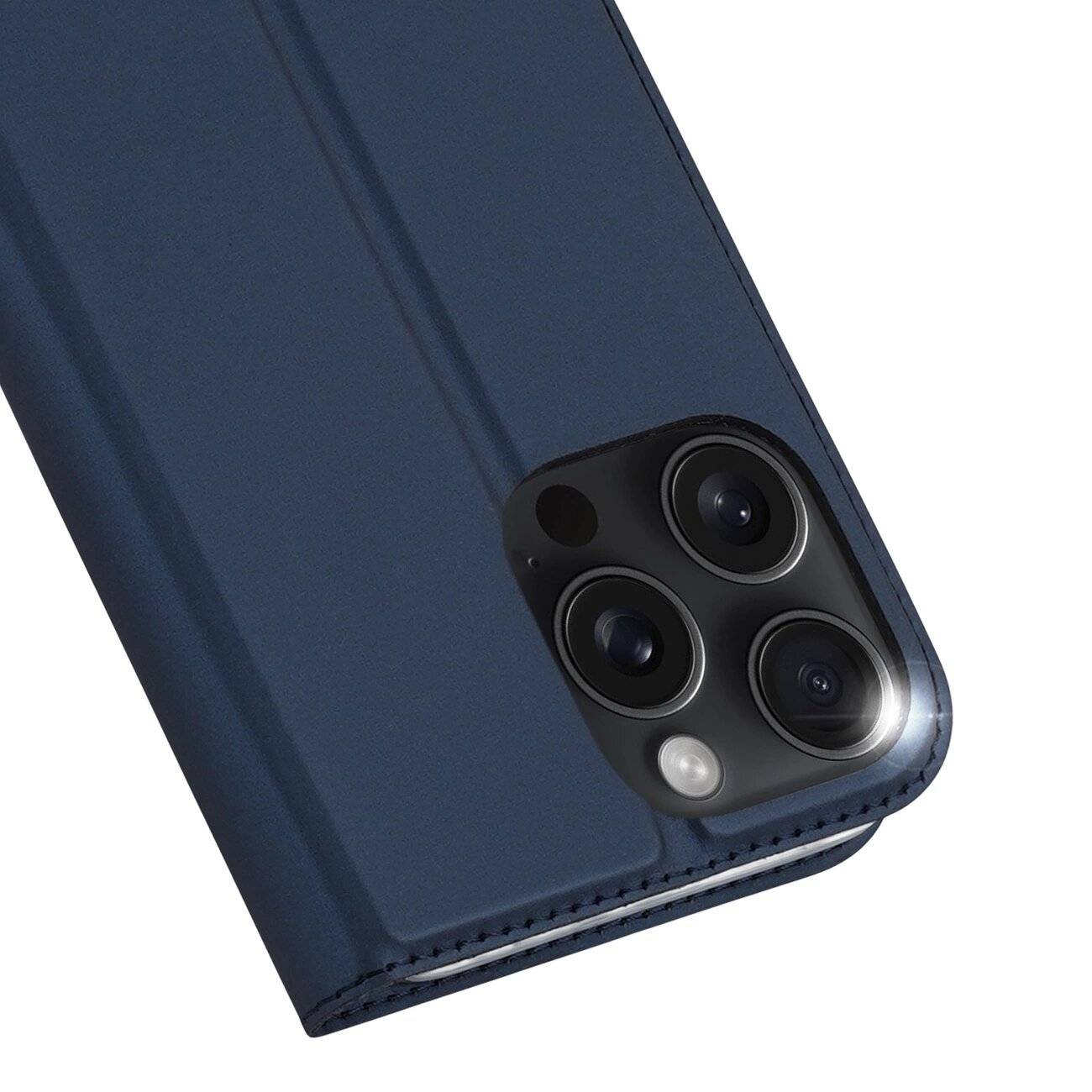 Dux Ducis Skin Pro Hülle iPhone 16 Max Klappe Kartenfach – Blau