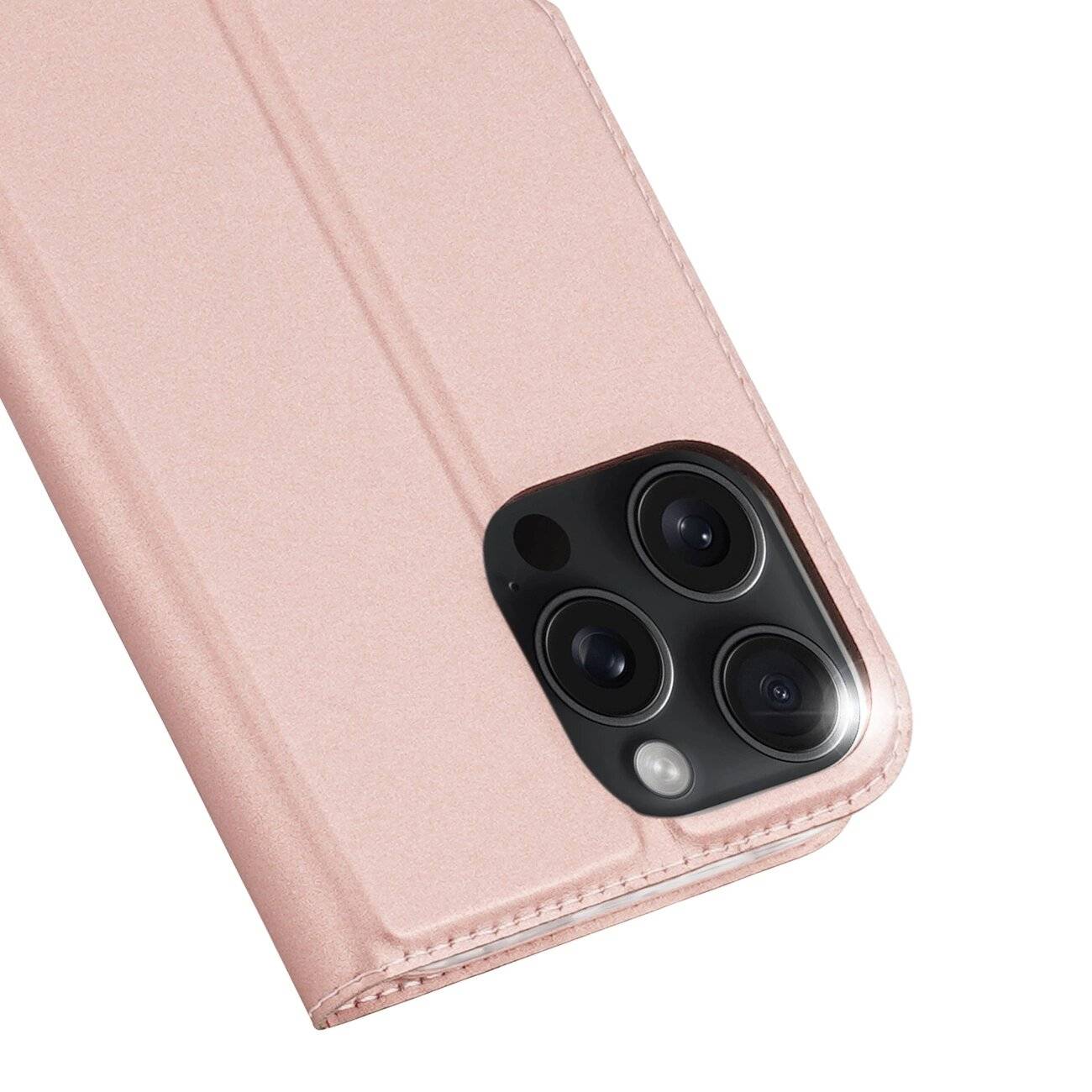 Dux Ducis Skin Pro Hülle iPhone 16 Max Klappe Kartenfach – Pink