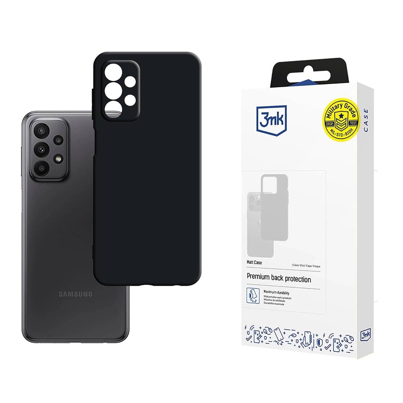 3mk Matt Hülle Samsung Galaxy A23 / 5G - Schwarz