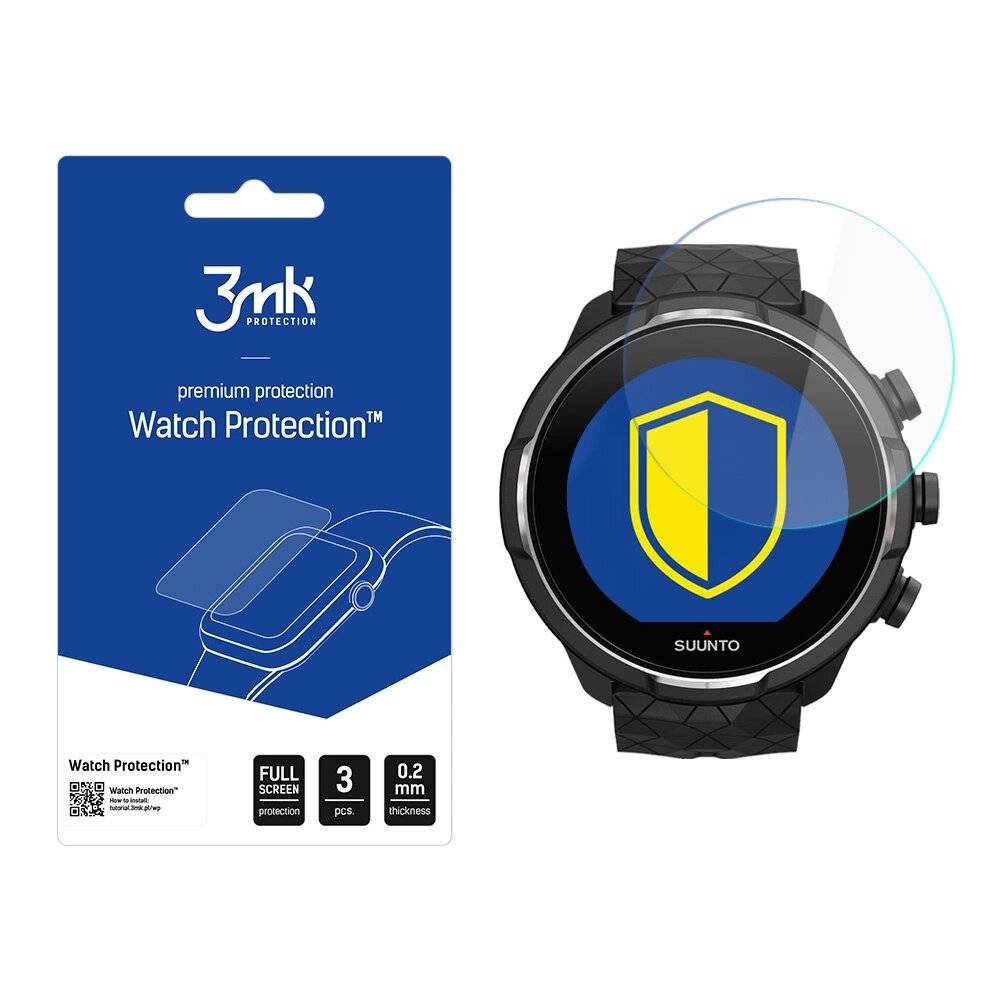 3mk Watch Protection™ v. FlexibleGlass Hybridglas Suunto 9 Baro Titanium