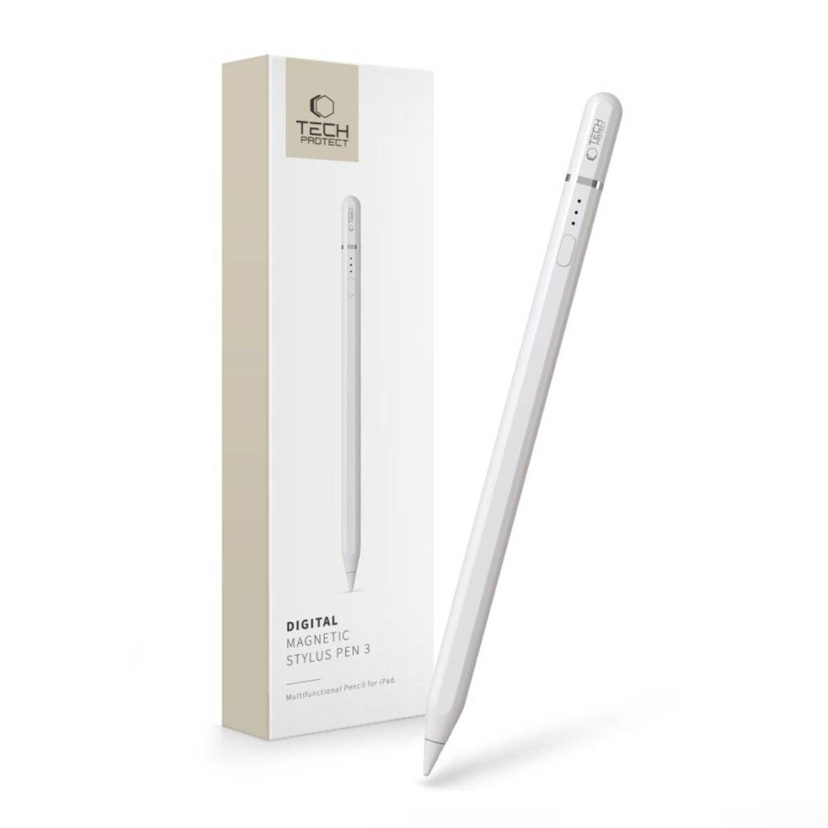 Tech-Protect Digital Magnetic Stylus Pen 3 Magnetstift für iPad-Tablet – Weiß
