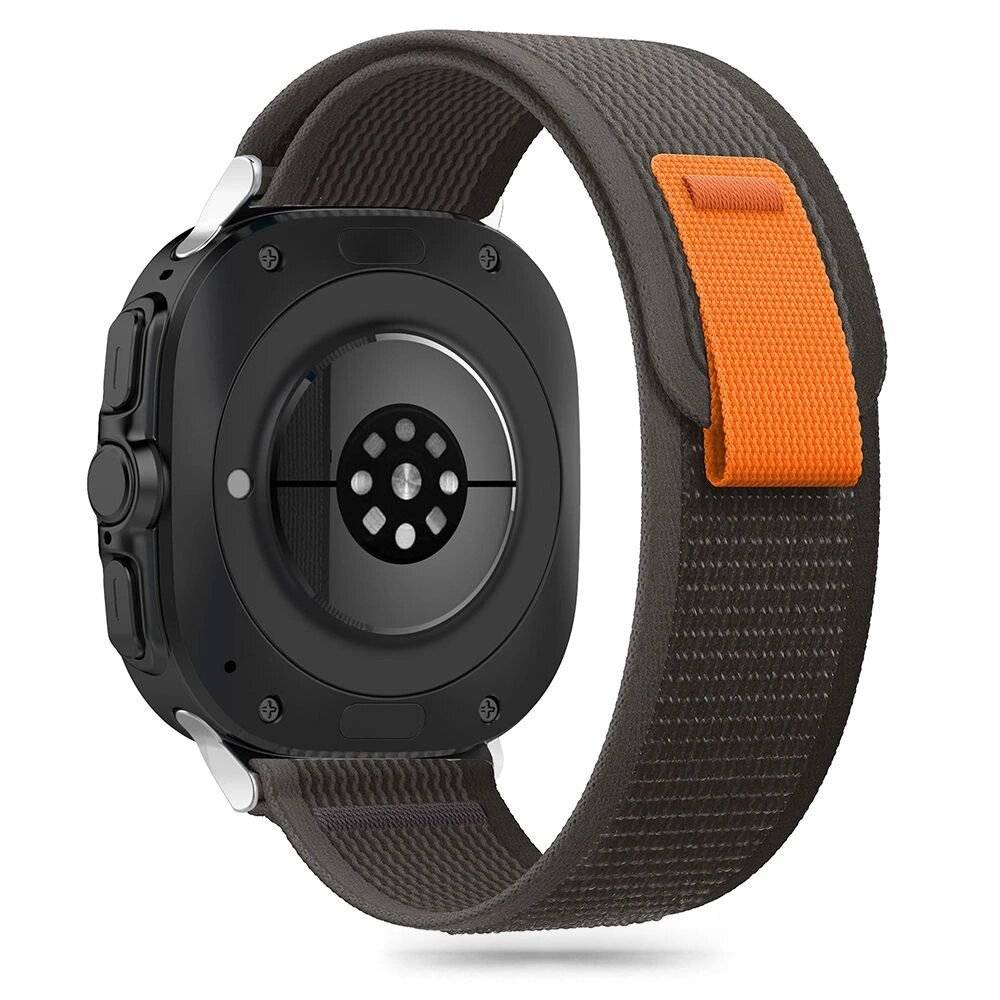 Tech-Protect Nylonarmband Samsung Galaxy Watch Ultra 47 mm – Schwarz & Orange