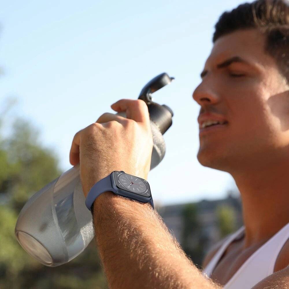 Tech-Protect Silikonarmband Apple Watch 4/5/6/7/8/9/SE/Ultra 1/2 42/44/45/49 mm – Schwarz