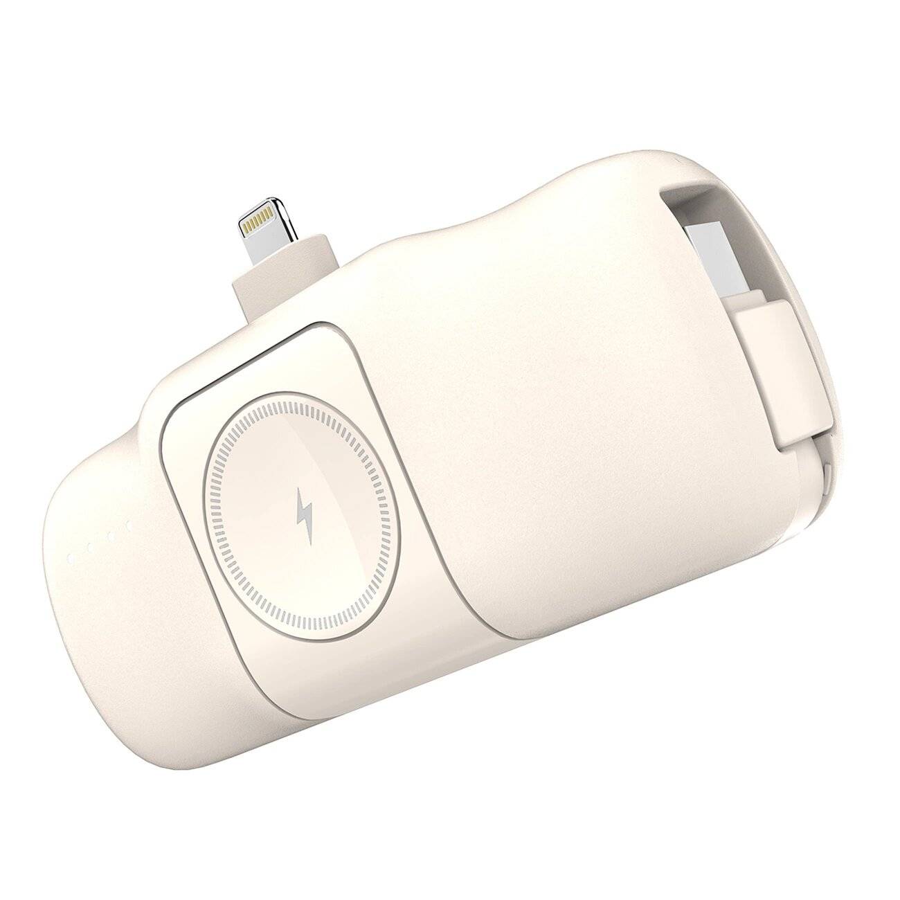 Wozinsky WF16-YLS 5000 mAh 15 W Lightning Mini-Powerbank integriertem USB-C-Kabel Apple Watch