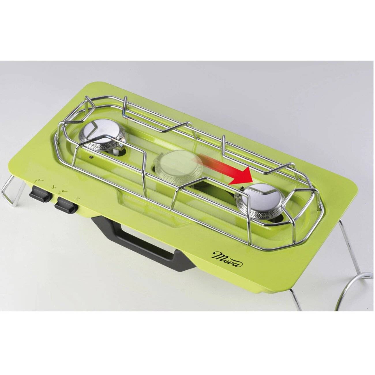 MOVE Campingkocher mit 2 Gaskartuschenbrennern + regelbarem 4,6-kW-Brenner