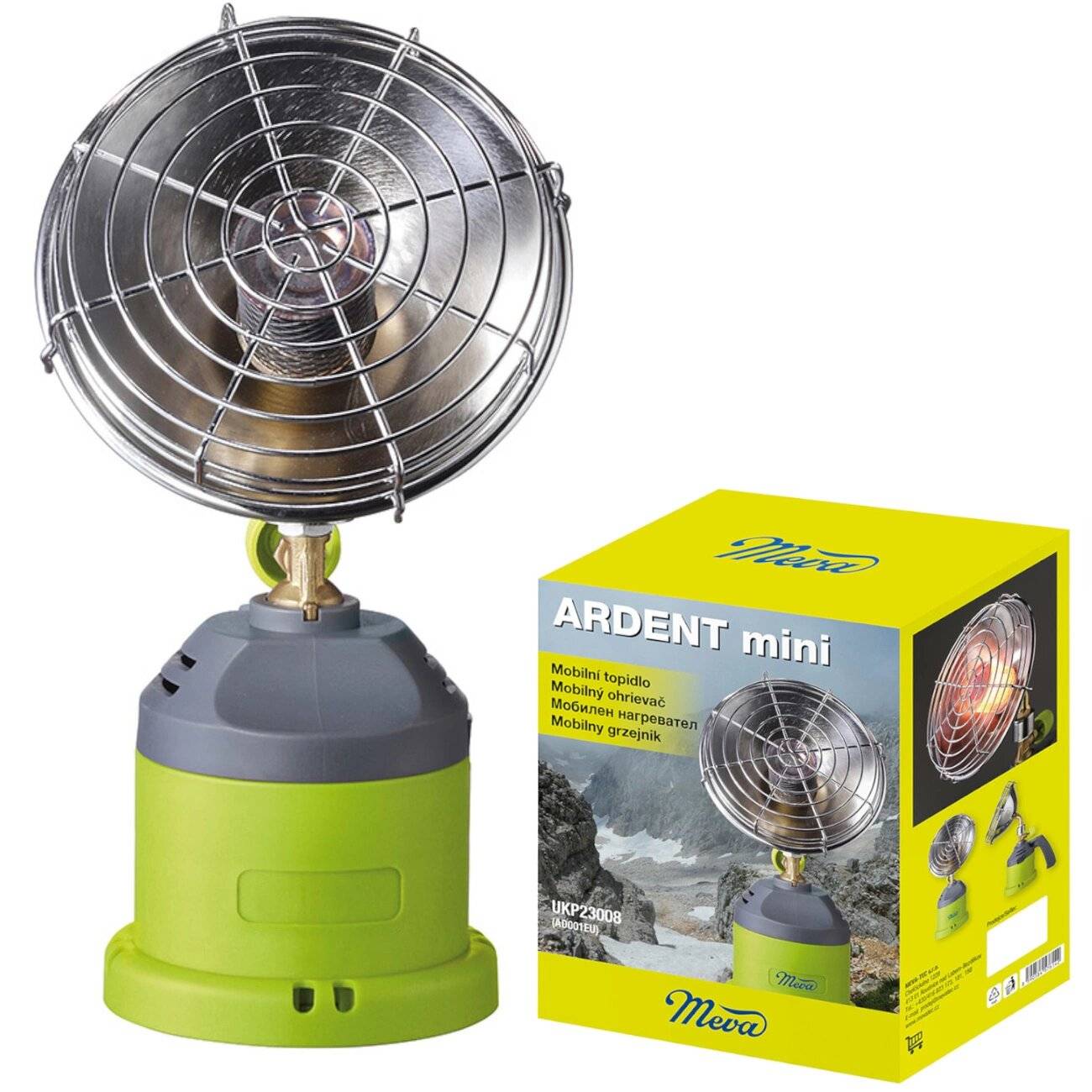 ARDENT MINI Touristenheizkörper, Solarheizkörper 1kW-Gaskartusche