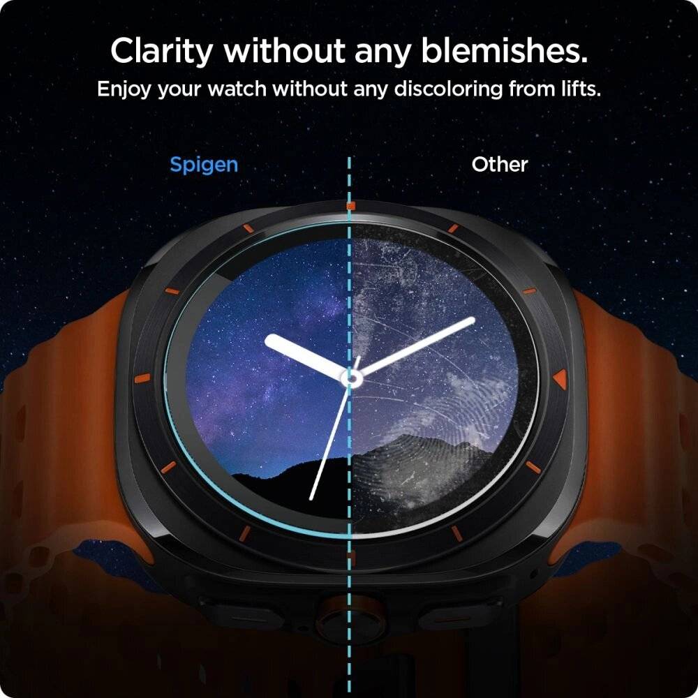 Spigen Glas.TR EZ Fit gehärtetes Glas Samsung Galaxy Watch Ultra 47 mm – klar 2er-Pack